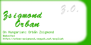 zsigmond orban business card
