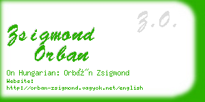 zsigmond orban business card